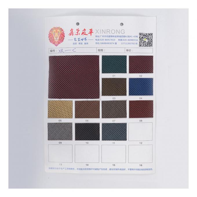 Tela de cuero sint&eacute;tico artificial con patr&oacute;n de tejido peque&ntilde;o, color perla met&aacute;lico de PVC, para embalaje, cartera, caja, zapatos, cuaderno. 18