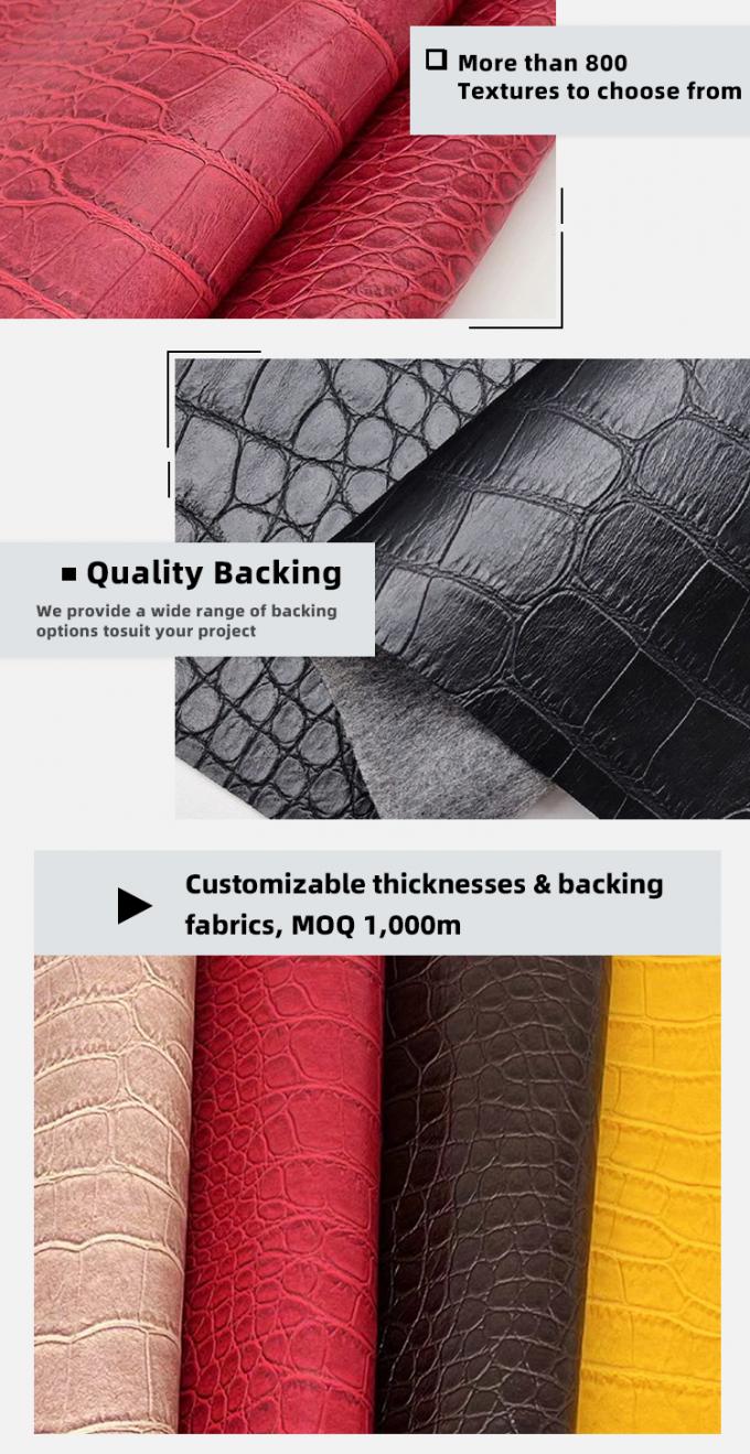 Pvc grano de bamb&uacute; de cuero sint&eacute;tico de bolsillo de caja de zapatos Ntoebook Tejido de cuero falso 5