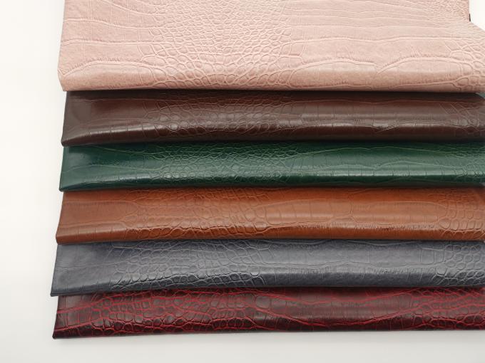 Pvc de grano de cocodrilo de cuero sintético de cartera de caja de zapatos Ntoebook Tejido de cuero falso 5