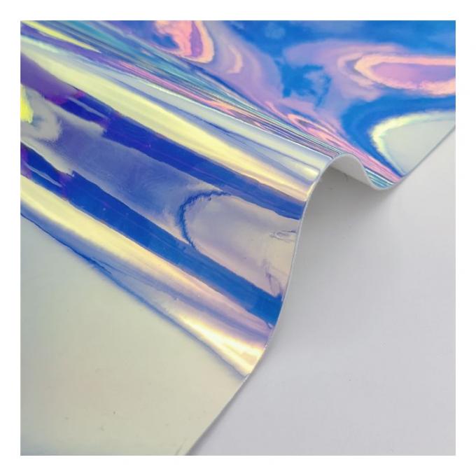 Rainbow Pu Hologr&aacute;fico Metallico Espejo Colorido Cuero Sint&eacute;tico Artificial Falsos Zapatos Bolso Bolso de Mano Cuaderno Tejido de Cuero 11