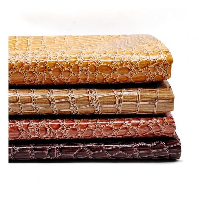 Patrón de piedra de alto brillo Pvc Patrón de piel sintética de animales Zapatos bolsos y bolsas Tejido de cuero falso 6
