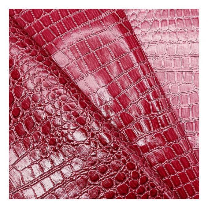 Patrón de piedra de alto brillo Pvc Patrón de piel sintética de animales Zapatos bolsos y bolsas Tejido de cuero falso 14