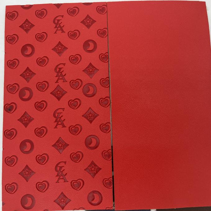 Cuero sintético prensado de PU para bolsa de zapatos, paquete, mantel, tela de cuero sintético 6
