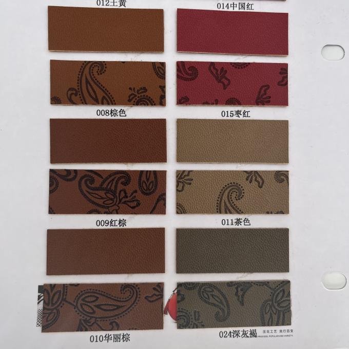 Cuero sintético prensado de PU para bolsa de zapatos, paquete, mantel, tela de cuero sintético 11